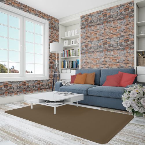 Самоклеющаяся декоративная 3D панель под кирпич песчаник в рулоне 20 м 20000x700x3мм