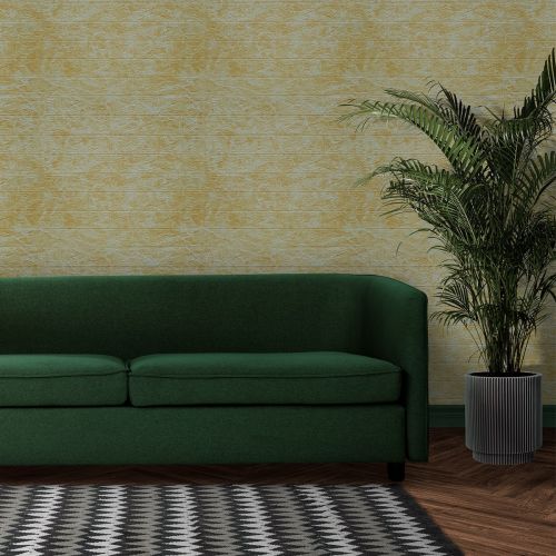 Самоклеющаяся декоративная 3D панель под кирпич бежевый мрамор в рулоне 20 м 20000x700x3мм