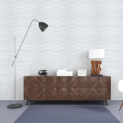 Самоклеющаяся декоративная 3D панель белая кладка в рулоне 19.6 м 19600x700x5мм