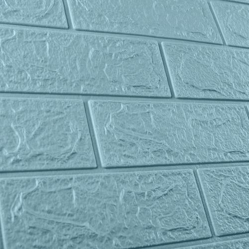 Самоклеющаяся декоративная 3D панель 3D Loft под бирюзовый кирпич в рулоне 3080x700x3 мм