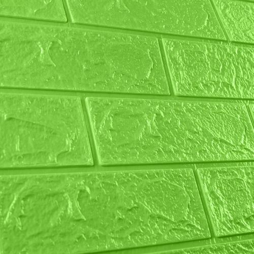 Самоклеющаяся декоративная 3D панель 3D Loft под зеленый кирпич в рулоне 3080x700x3 мм