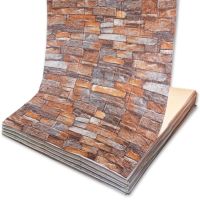 Самоклеющаяся декоративная 3D панель 3D Loft под кирпич красный песчаник в рулоне 3080х700х3мм