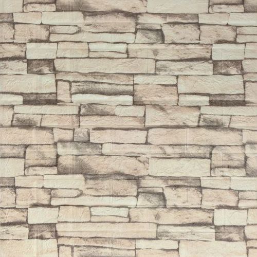 Самоклеющаяся 3D панель 3D Loft WHS-03 под бежевый екатеринославский кирпич в рулоне 20 м 20000x700x3мм