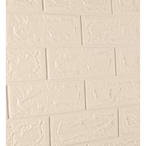 Самоклеющаяся декоративная 3D панель 3D Loft  OS-BG345-5 под кирпич цвета слоновой кости 700x770x5 мм (345-5)