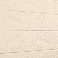 Самоклеющаяся декоративная 3D панель 3D Loft OS-BG345-3 под кирпич цвета слоновой кости в рулоне 20 м 20000х700х3 мм