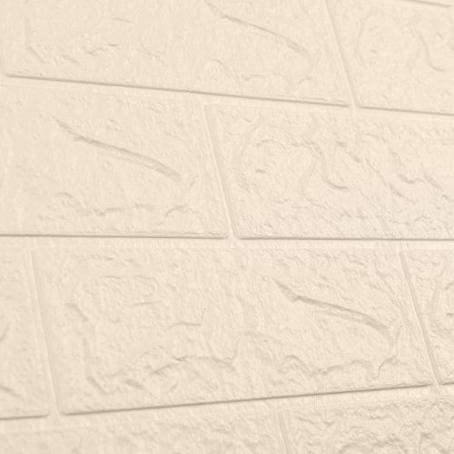 Самоклеющаяся декоративная 3D панель 3D Loft OS-BG345-3 под кирпич цвета слоновой кости в рулоне 20 м 20000x700x3 мм