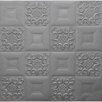 Самоклеющаяся 3D панель Серебряный орнамент 700х700х3мм