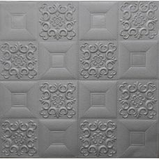Самоклеющаяся 3D панель Серебряный орнамент 700х700х3мм