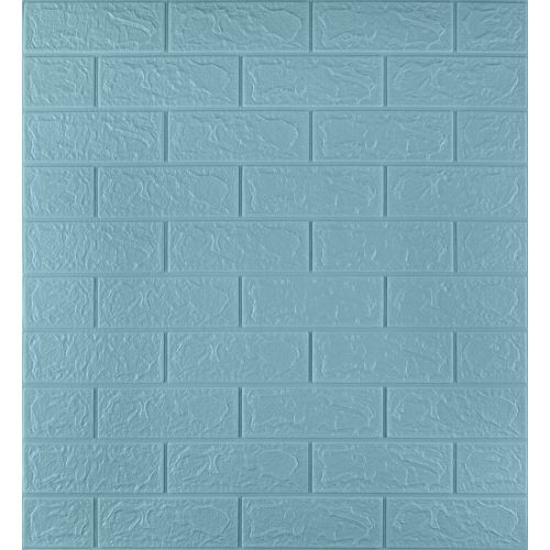 Самоклеющаяся декоративная 3D панель в рулоне 20м Под бирюзовый кирпич  20000x700x3 мм