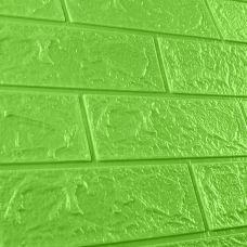 Самоклеющаяся декоративная 3D панель в рулоне 20м Под зеленый кирпич  20000х700х3 мм