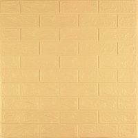 Самоклеющаяся декоративная 3D панель под бежевый кирпич 700х770х2мм