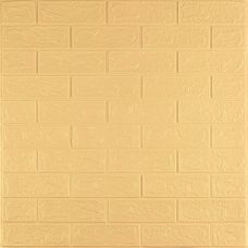 Самоклеющаяся декоративная 3D панель под бежевый кирпич 700х770х2мм