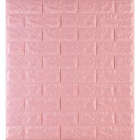 Самоклеющаяся декоративная 3D панель под розовый кирпич 700х770х7мм