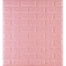 Самоклеющаяся декоративная 3D панель под розовый кирпич 700х770х7мм
