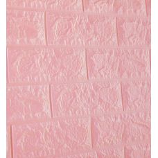 Самоклеющаяся декоративная 3D панель под розовый кирпич 700х770х7мм