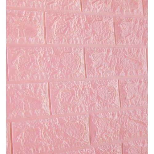 Самоклеющаяся декоративная 3D панель под розовый кирпич 700x770x7мм