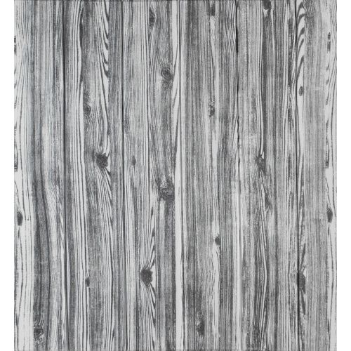 Самоклеющаяся декоративная 3D панель под дерево цвета зебры 700x700x5мм