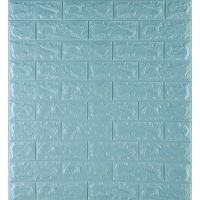 Самоклеющаяся декоративная 3D панель под бирюзовый кирпич 700х770х7мм