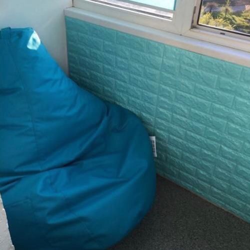 Самоклеющаяся декоративная 3D панель под бирюзовый кирпич 700x770x7мм