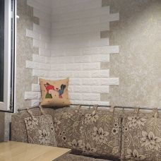 Самоклеющаяся декоративная 3D панель под белый кирпич 700х770х7 мм