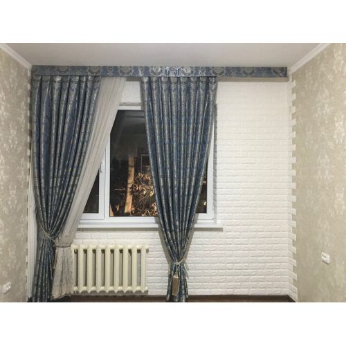 Самоклеющаяся декоративная 3D панель под белый кирпич 700x770x7 мм