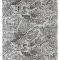 Самоклеющаяся декоративная 3D панель под кирпич черный мрамор 700х770х5мм