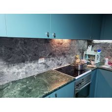 Самоклеющаяся декоративная 3D панель под кирпич черный мрамор 700х770х5мм