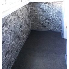 Самоклеющаяся декоративная 3D панель под кирпич черный мрамор 700х770х5мм