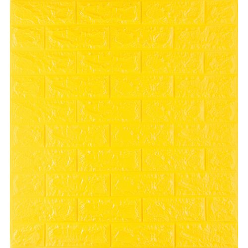 Самоклеющаяся декоративная 3D панель под желтый кирпич 700x770x7мм