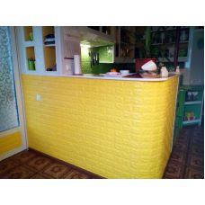 Самоклеющаяся декоративная 3D панель под желтый кирпич 700х770х7мм