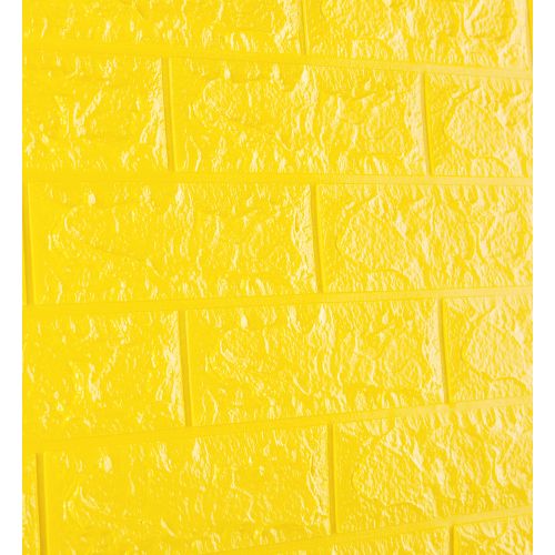 Самоклеющаяся декоративная 3D панель под желтый кирпич 700x770x7мм