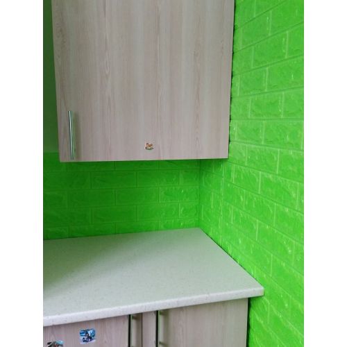 Самоклеющаяся декоративная 3D панель под зеленый кирпич 700x770x7мм
