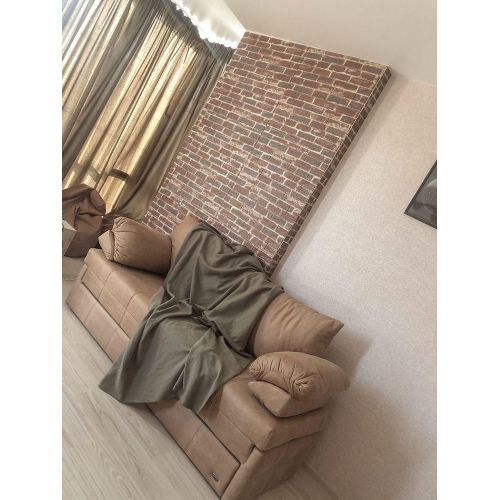 Самоклеющаяся декоративная 3D панель под красный екатеринославский кирпич 700x770x5мм