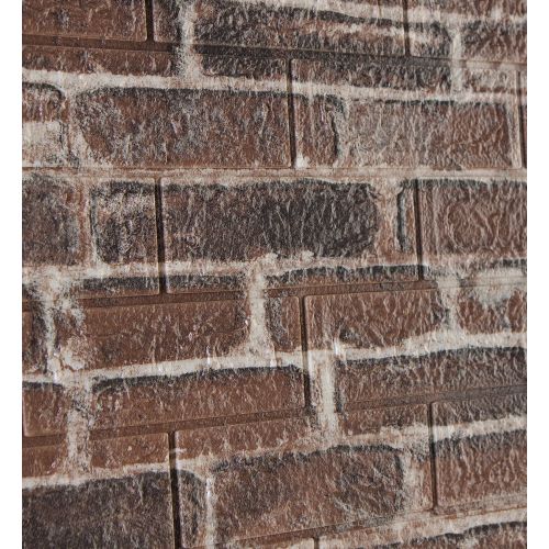 Самоклеющаяся декоративная 3D панель под красный екатеринославский кирпич 700x770x5мм