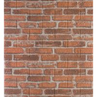 Самоклеющаяся декоративная 3D панель под рыжий екатеринославский кирпич 700х770х5мм