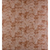 Самоклеющаяся декоративная 3D панель под кирпич красный мрамор 700х770х5мм