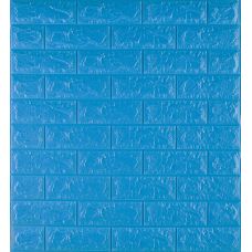 Самоклеющаяся декоративная 3D панель под синий кирпич 700х770х7мм