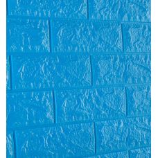 Самоклеющаяся декоративная 3D панель под синий кирпич 700х770х7мм