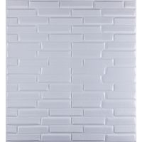 Самоклеющаяся декоративная 3D панель белая кладка 700х770х6мм