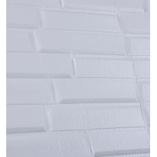 Самоклеющаяся декоративная 3D панель белая кладка 700х770х6мм