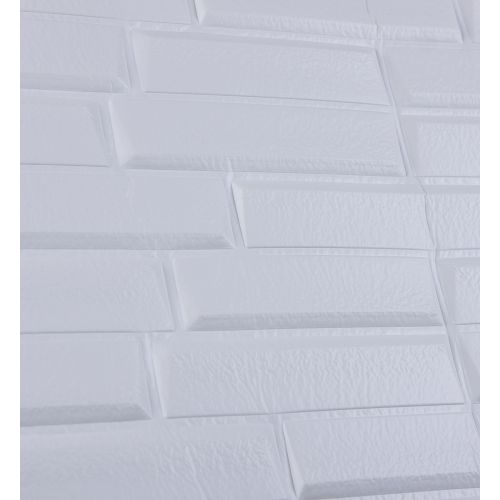 Самоклеющаяся декоративная 3D панель белая кладка 700x770x6мм