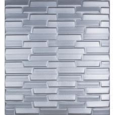 Самоклеющаяся декоративная 3D панель серая кладка 700х770х6мм