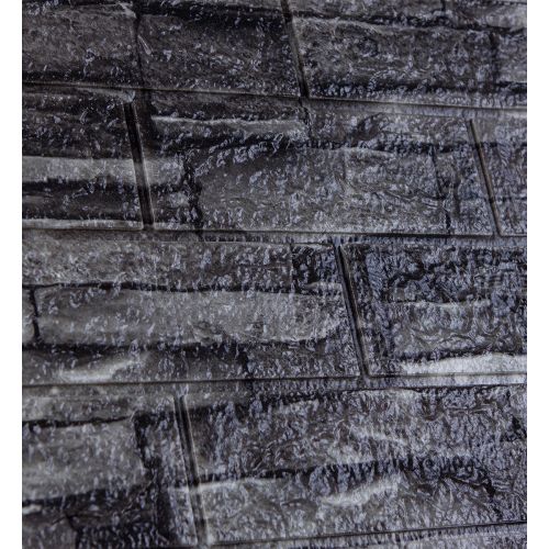 Самоклеющаяся декоративная 3D панель серый песчаник 700x770x5мм