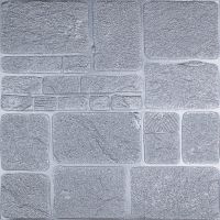Самоклеющаяся декоративная 3D панель серый камень 700х700х6мм