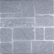 Самоклеющаяся декоративная 3D панель серый камень 700х700х6мм