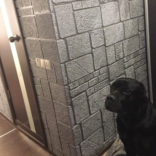 Самоклеющаяся декоративная 3D панель серый камень 700x700x6мм