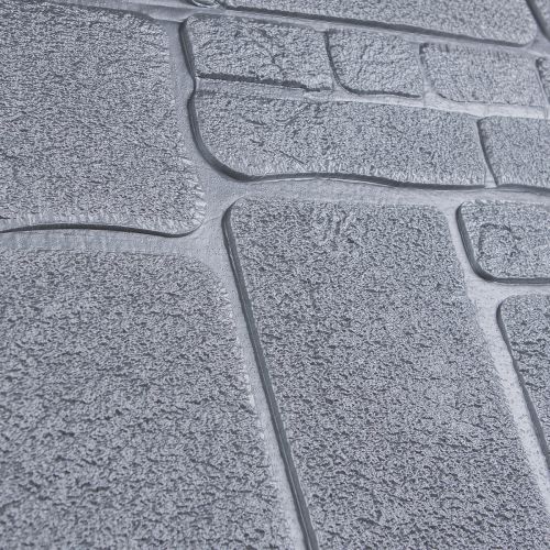 Самоклеющаяся декоративная 3D панель серый камень 700x700x6мм