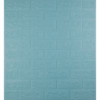 Самоклеющаяся декоративная 3D панель под бирюзовый кирпич 700х770х5мм