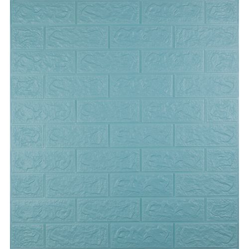 Самоклеющаяся декоративная 3D панель под бирюзовый кирпич 700x770x5мм