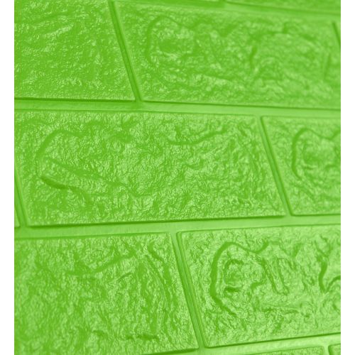 Самоклеющаяся декоративная 3D панель под зеленый кирпич 700x770x5мм